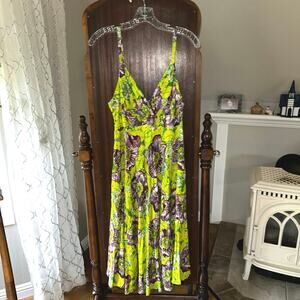 Vintage Jams World Dress size L/XL Hawaiian-style floral print